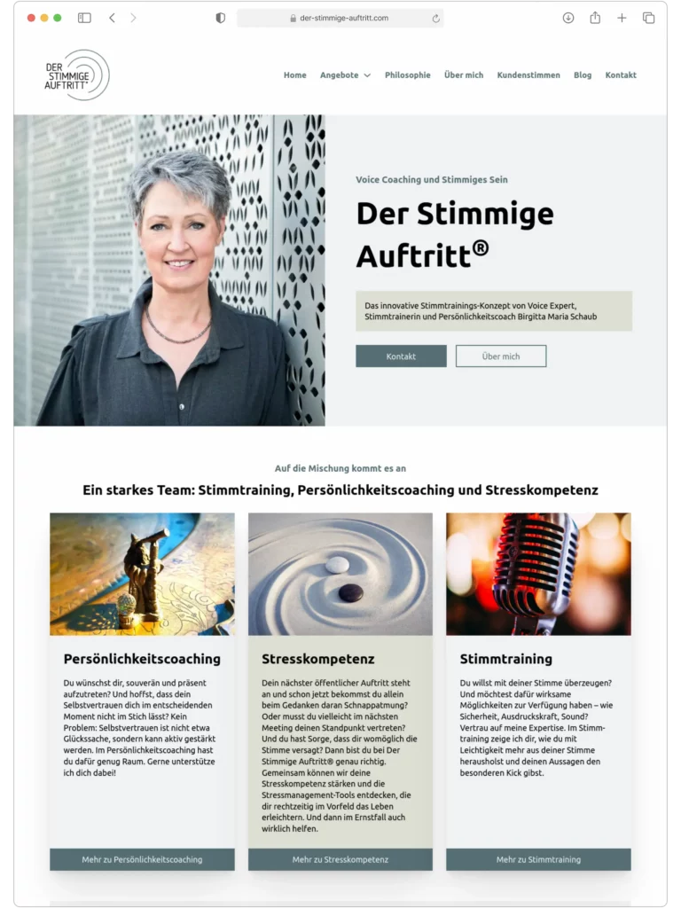 Wordpress Website mit Bricksbuilder von Der Stimmige Auftritt