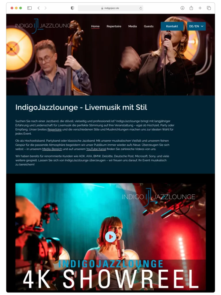 Neues WordPress Webdesign von Indigojazz