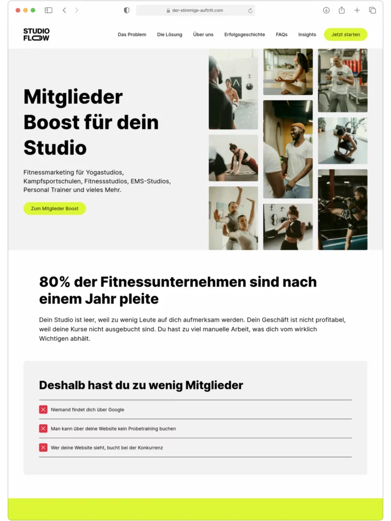 studioflow moderne wordpress website